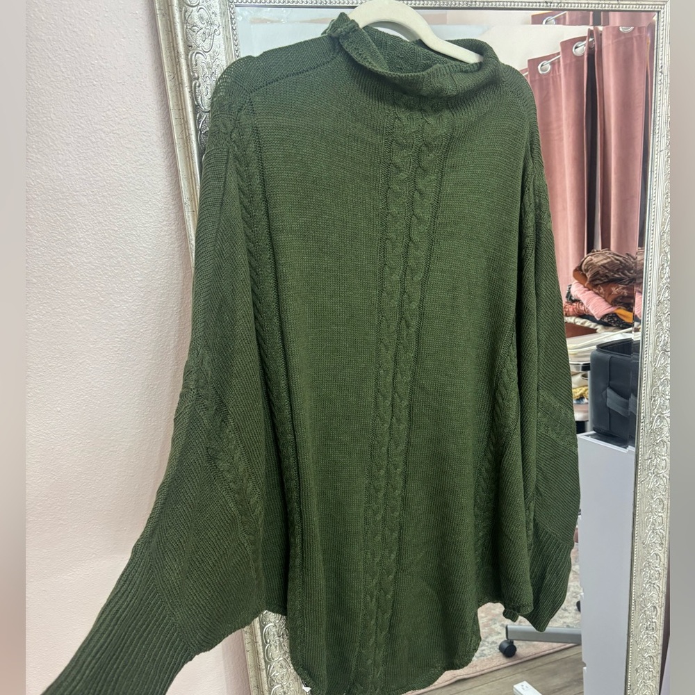 SHEIN Forest Green Cowl Neck Sweater